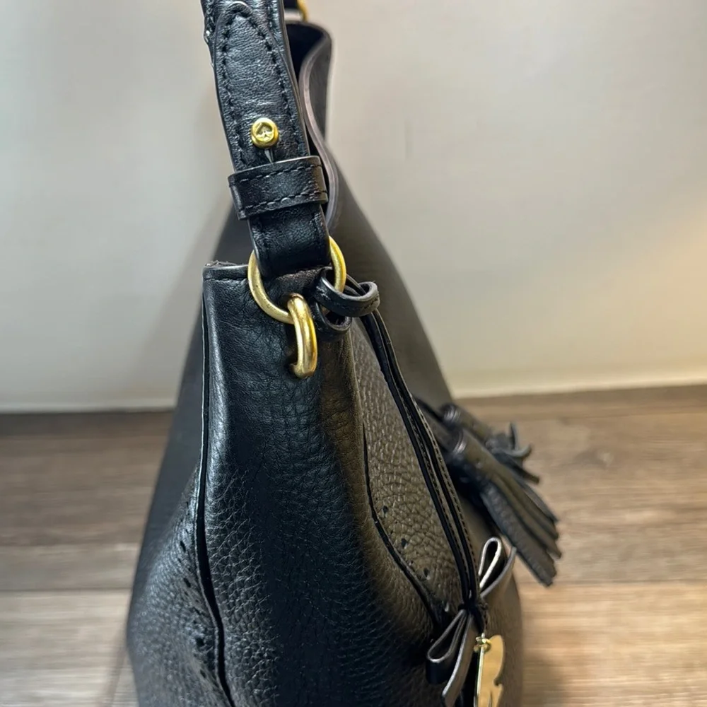 Kate Spade Black Leather Hobo Bag
